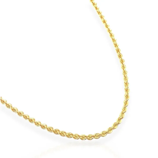 WOVEN ROPE NECKLACE - 2- 18K GOLD