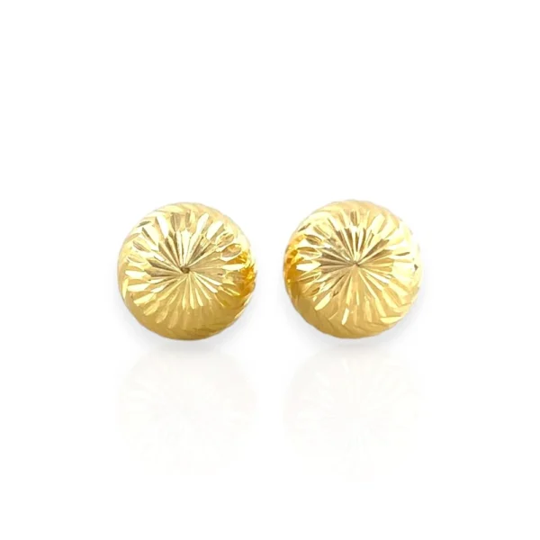 TEXTURED BALL EARRINGS 18K GOLD