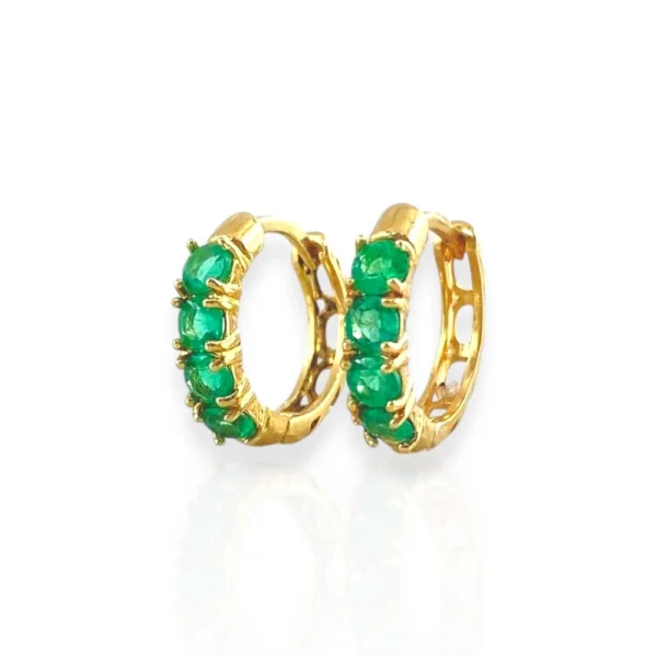 OVAL EARRINGS IN EMERALDS 18K GOLD