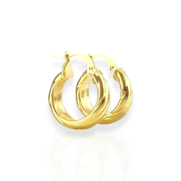 JADE HOOP EARRINGS 18K GOLD