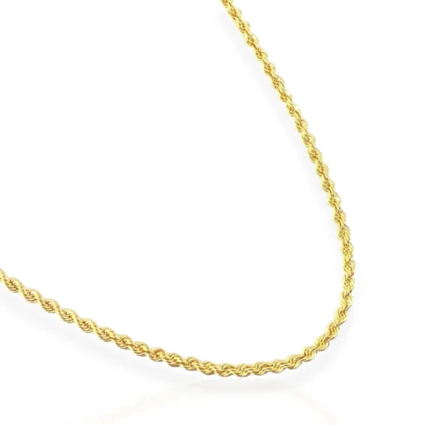 WOVEN ROPE NECKLACE 18K GOLD