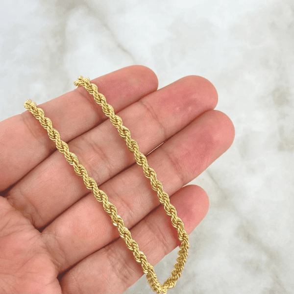 WOVEN ROPE NECKLACE 18K GOLD - Image 2