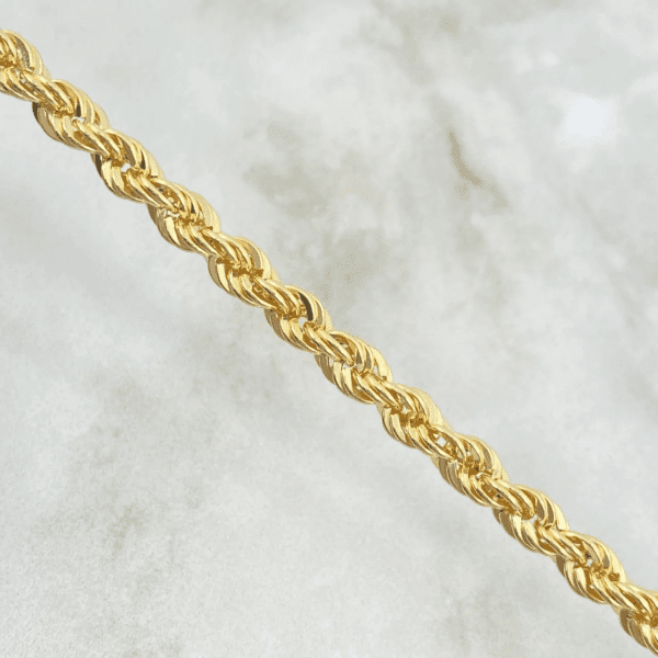 WOVEN ROPE NECKLACE - 2- 18K GOLD - Image 2