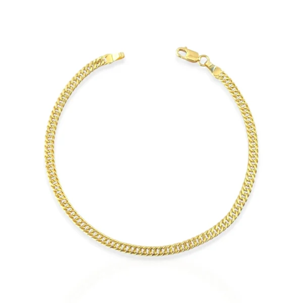 RETICULATED CUBAN LINK BRACELET 18K GOLD