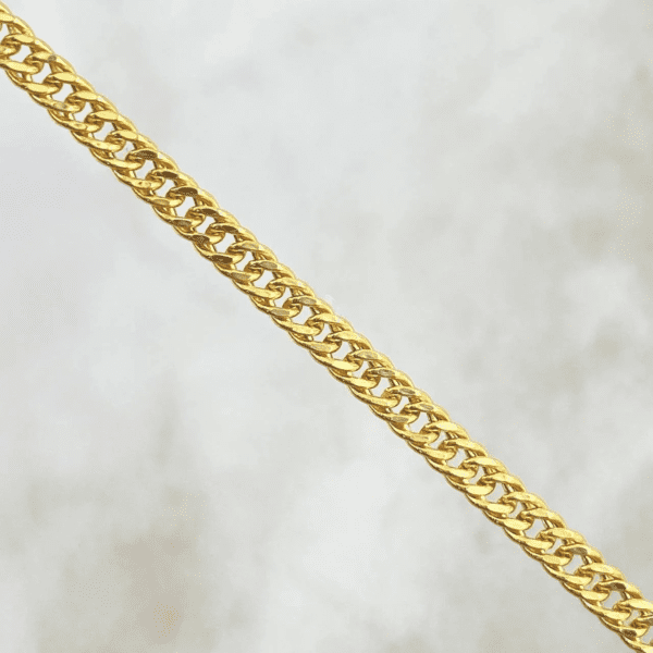 RETICULATED CUBAN LINK BRACELET 18K GOLD - Image 2