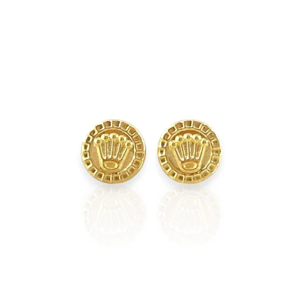 ROUND RX EARRINGS 18K GOLD