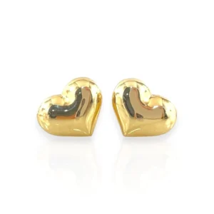PUFFY HEART EARRINGS 18K GOLD