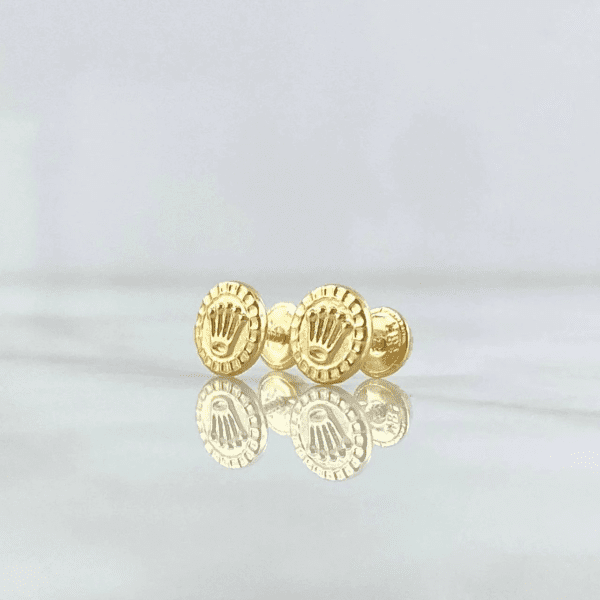 ROUND RX EARRINGS 18K GOLD - Image 2